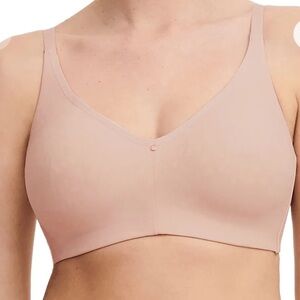 CHANTELLE COMFORT BACK SMOOTHING FULL SUPPORT WIRELESS BRA, Rose, Size 34H, NWT